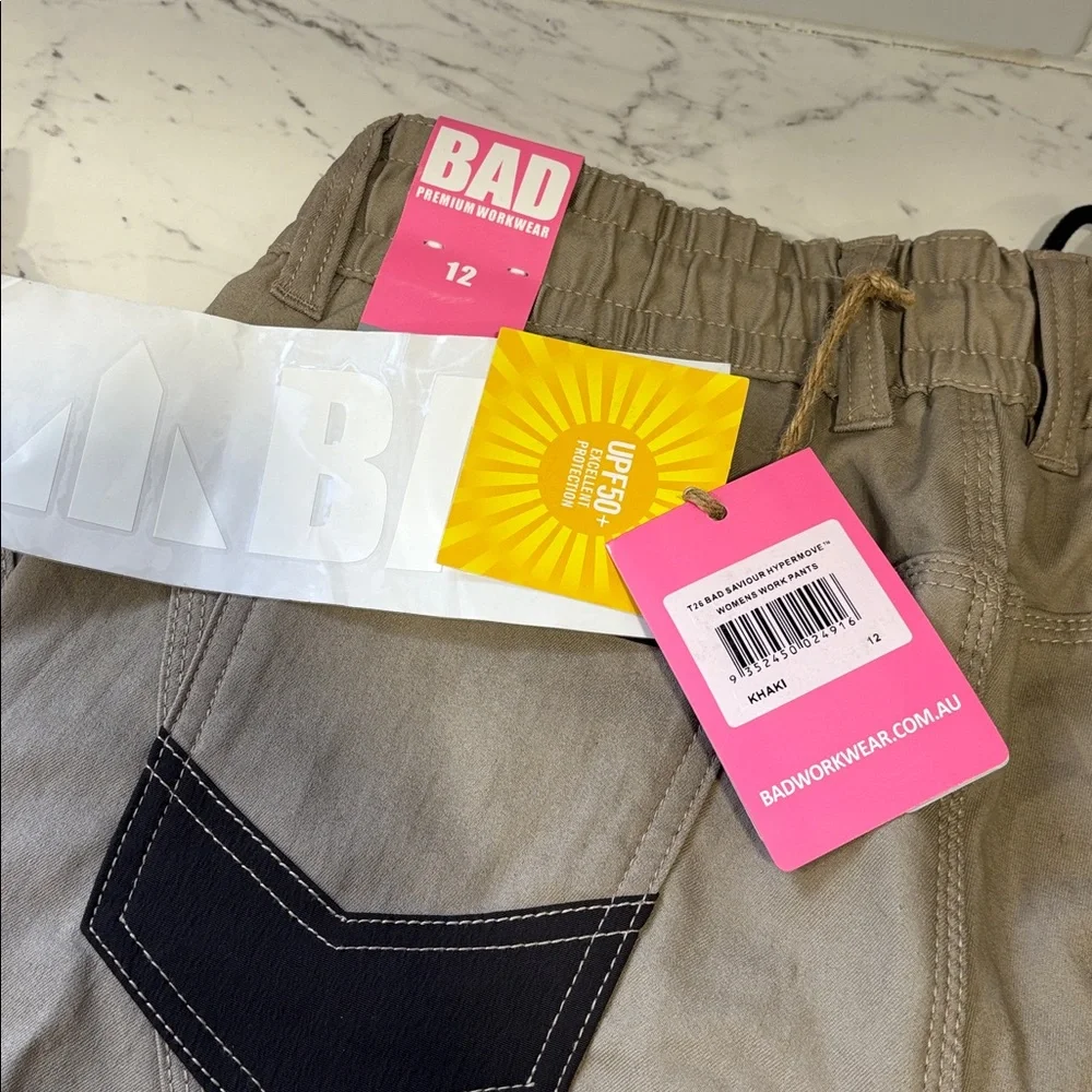 NWT BAD WOMENS SAVIOUR™ CUFFED ELASTIC WAIST WORK PANTS - Picture 10 of 10